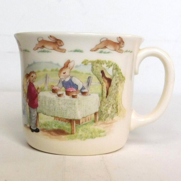 Royal Doulton Bunnykins English Child's Dinnerware Bowl Plate Cup Vintage - Picture 8 of 9